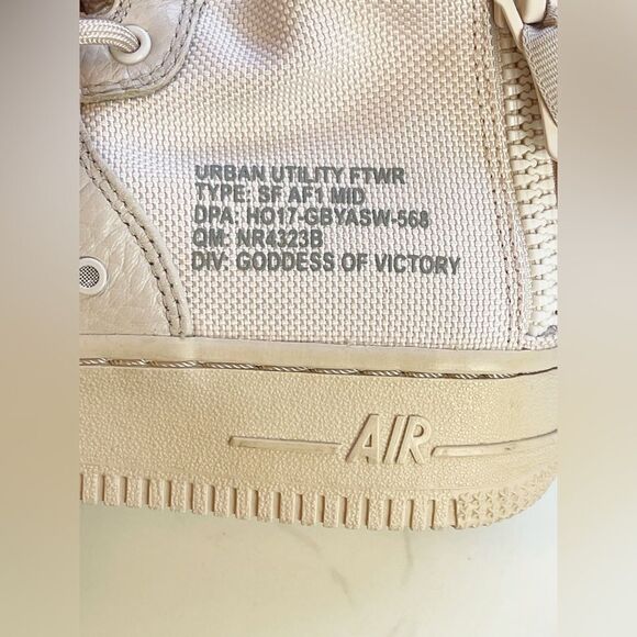 Nike Air Force AF1 pale pink hightop military sneaker shoes size 4.5Y - Picture 12 of 17